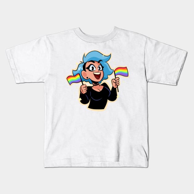 PeachFuzz Gay Pride Kids T-Shirt by PeachFuzz Comics Store